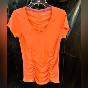 Orange V Neck Performance Tee byMarika-Tek
